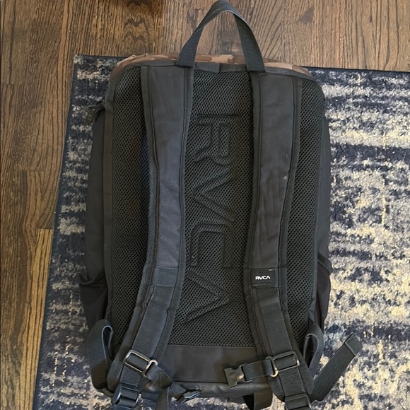 RVCA Brown and Black Camouflage Backpack - Picture 5 of 7